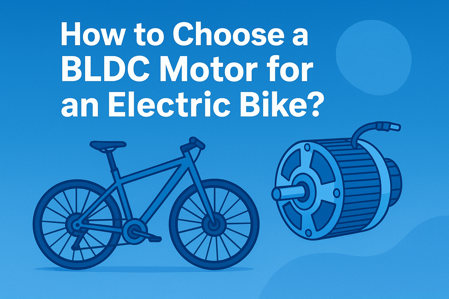 How to Choose a BLDC Motor for an Electric Bike?
