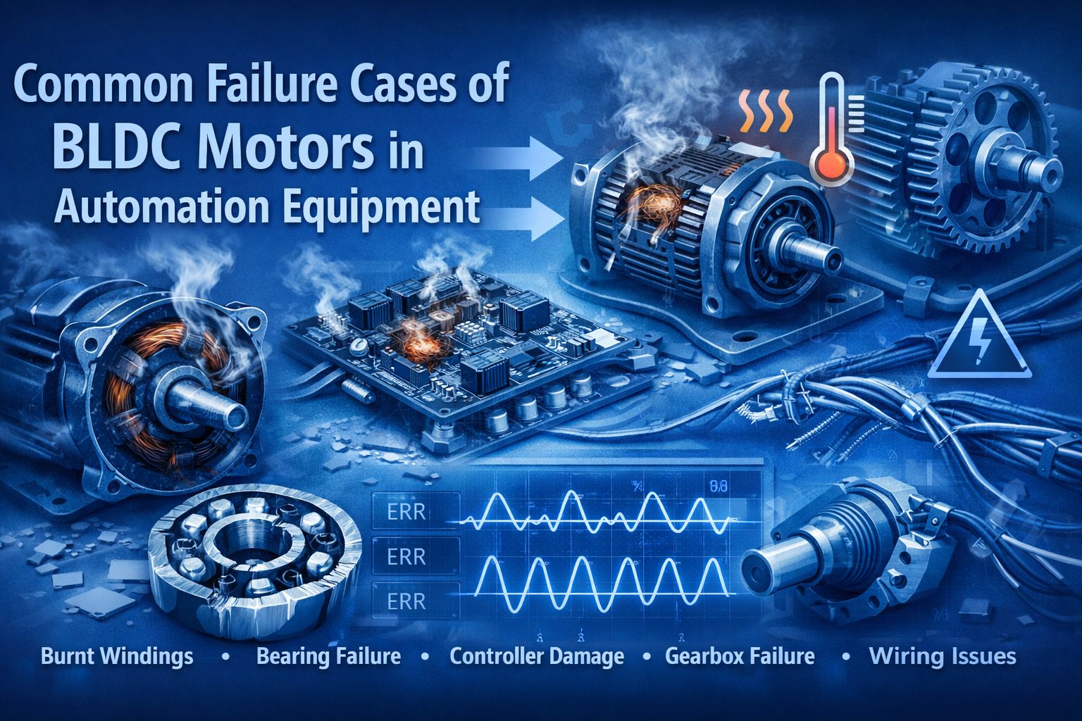 Common failure cases of BLDC motors in automation equipment — what have you seen?