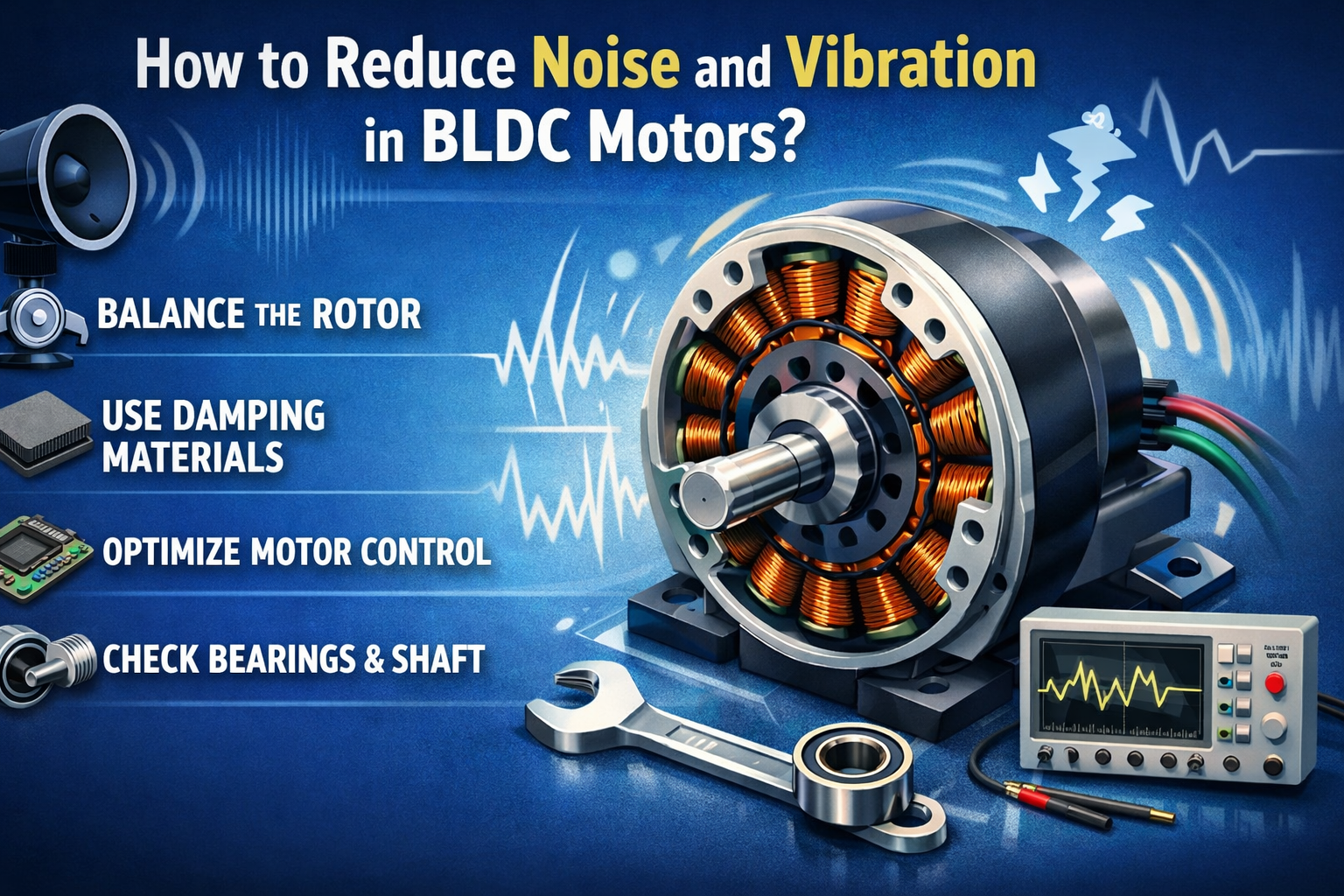 How to Reduce Noise and Vibration in BLDC Motors