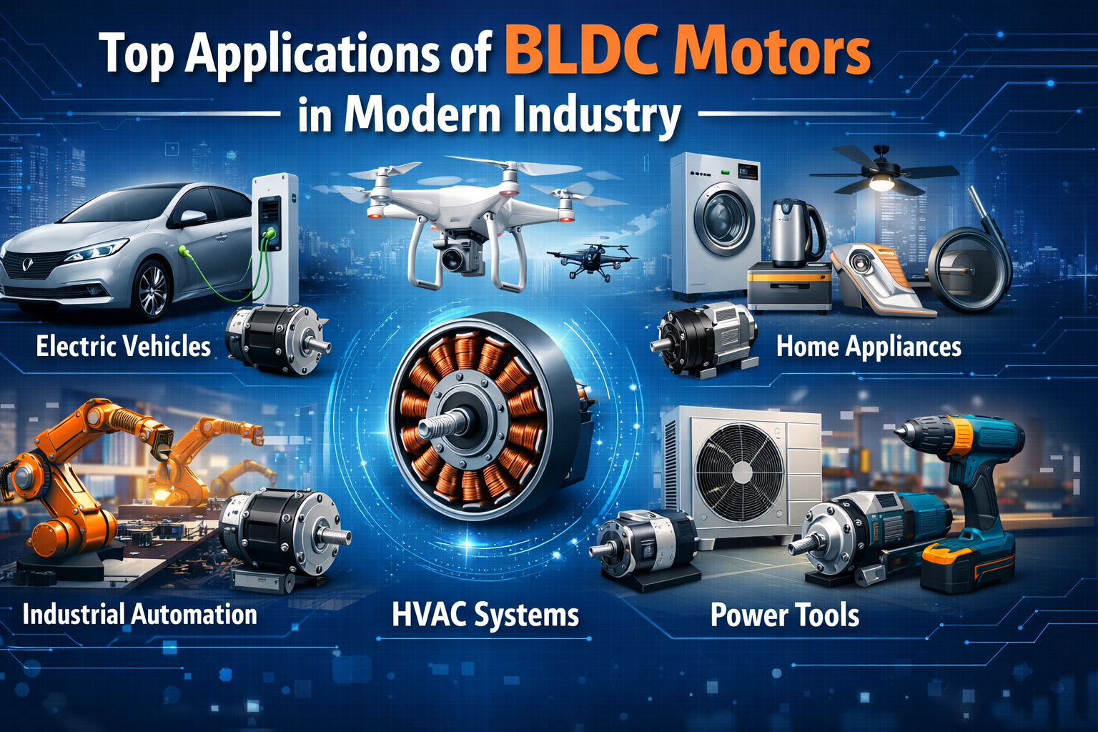 Top Applications of BLDC Motors in Modern Industry