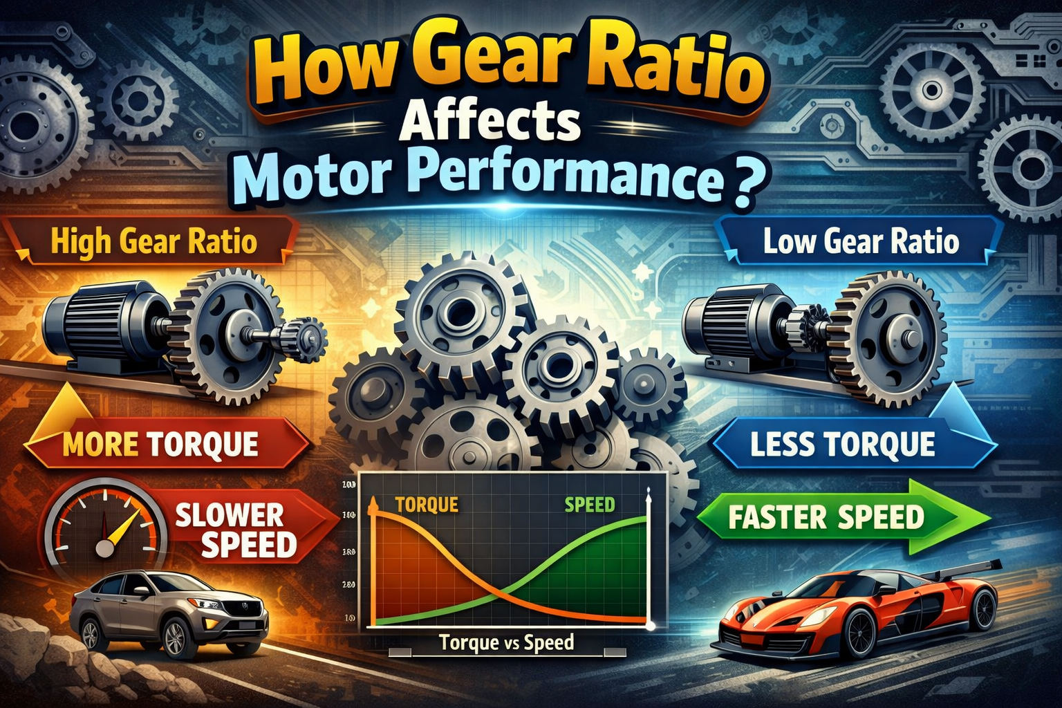 How Gear Ratio Affects Motor Performance?