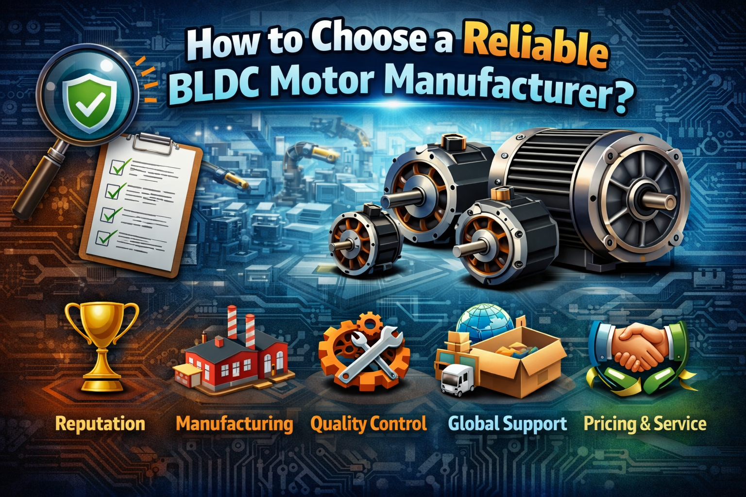 How to Choose a Reliable BLDC Motor Manufacturer?