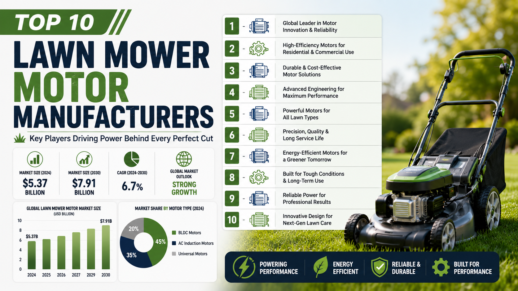 Top 10 Lawn Mower Motor Manufacturers