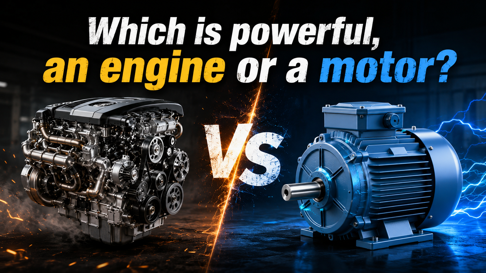 Which is powerful, an engine or a motor?