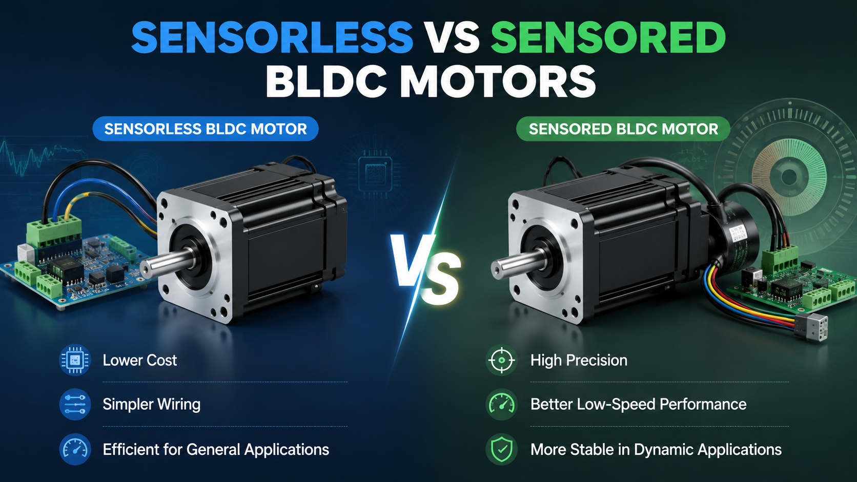 Sensorless vs Sensored BLDC Motors