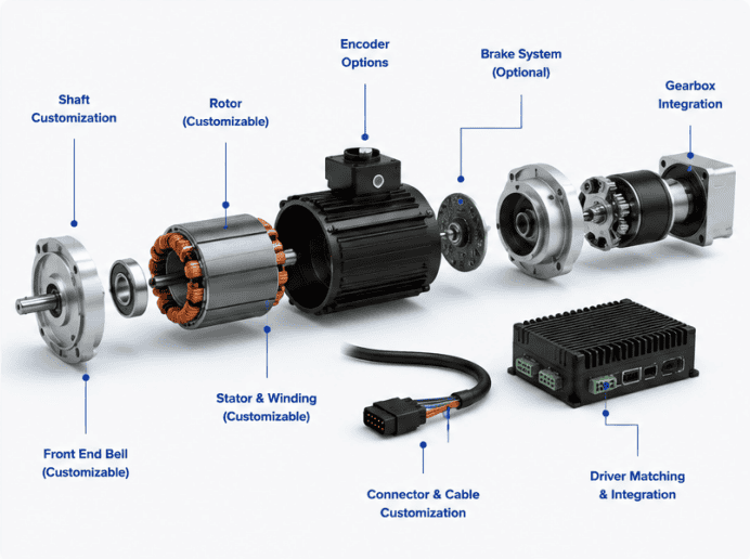 exploded BLDC motor