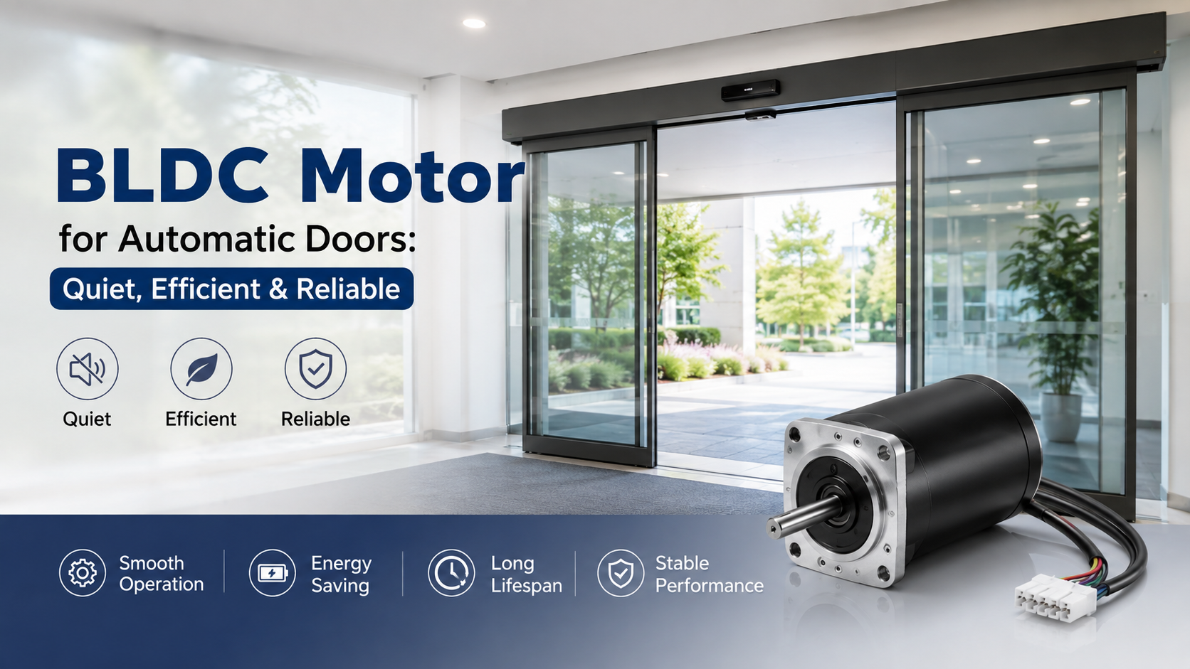 BLDC Motor for Automatic Doors Quiet, Efficient & Reliable