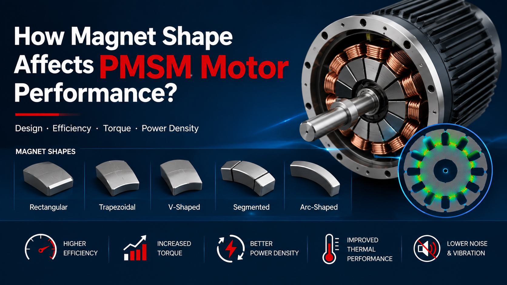 How Magnet Shape Affects PMSM Motor Performance?