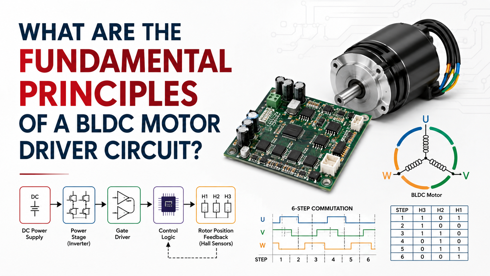 What Are the Fundamental Principles of a BLDC Motor Driver Circuit