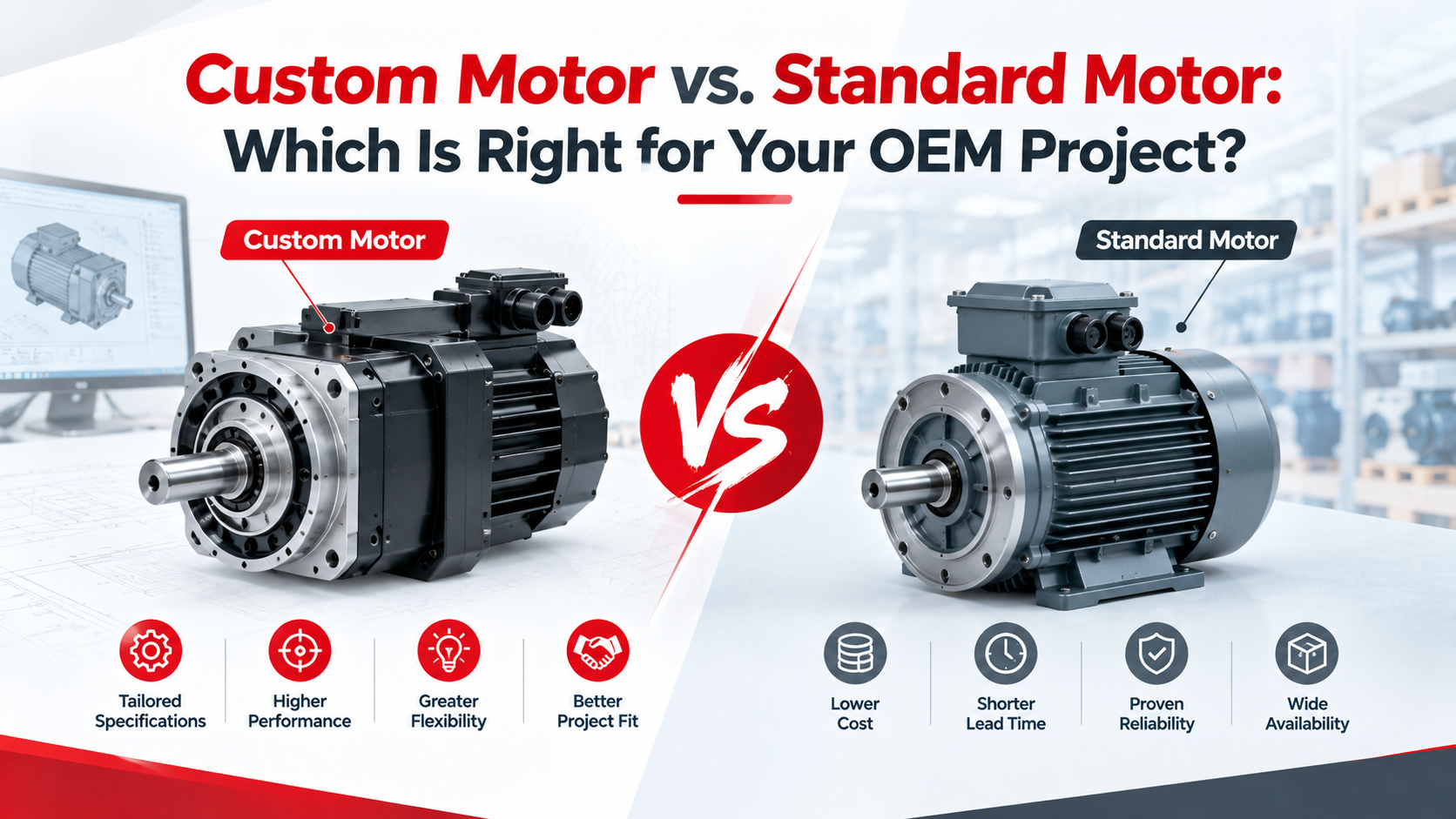 Custom Motor vs. Standard Motor: Which Is Right for Your OEM Project?